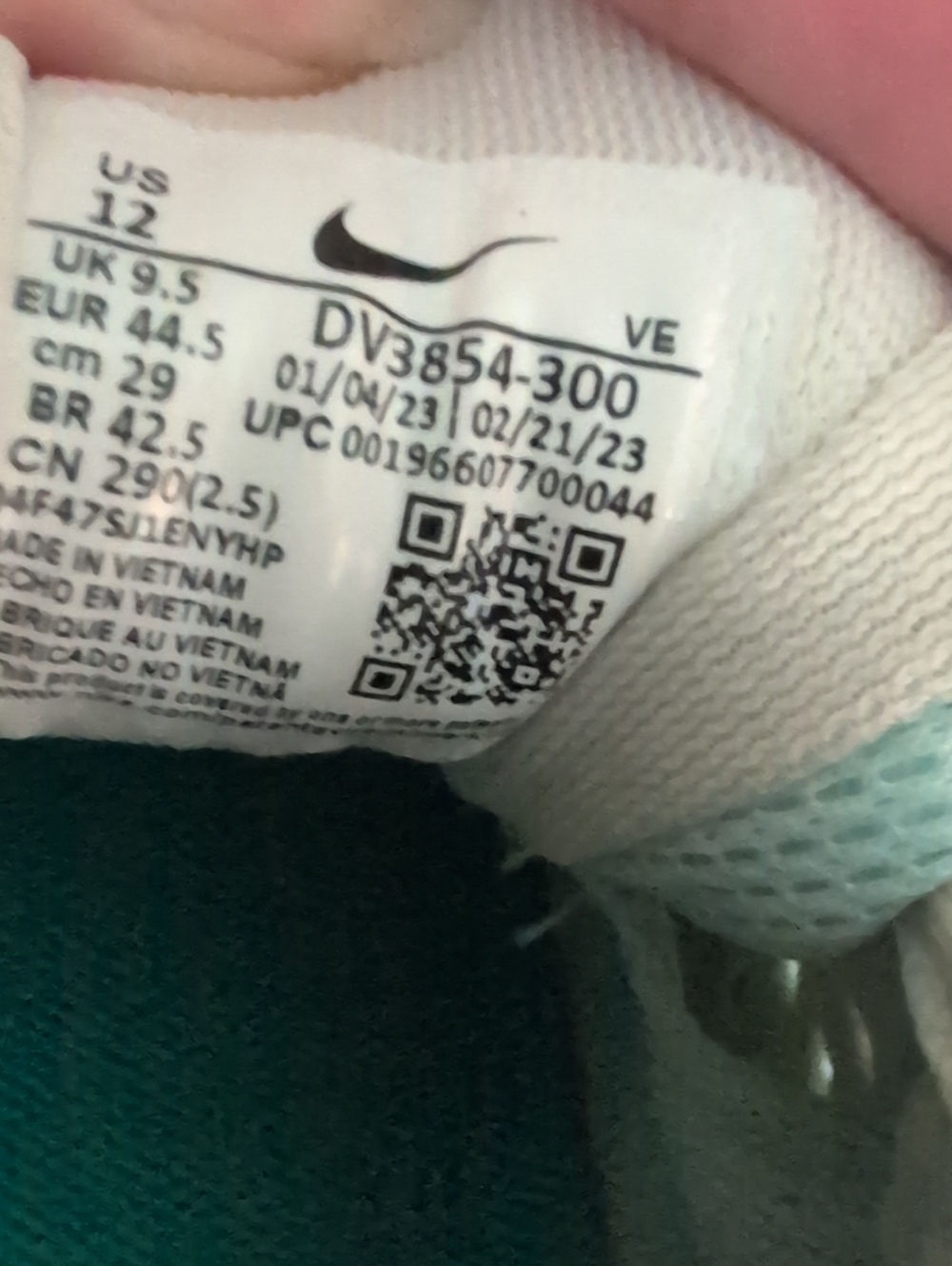 Nike Air Zoom Pegasus 40 Jade Ice/Picante Red Women 12 Men 10.5 NIB - Picture 4 of 9